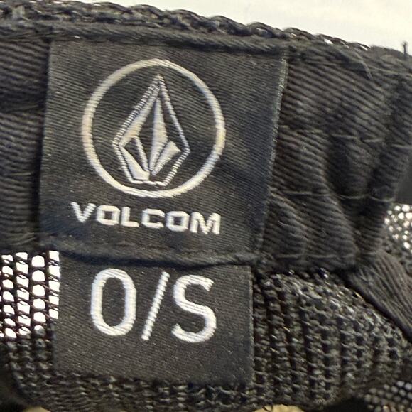 Volcom Stone Patch Snapback Trucker Hat Black One Size Solid 6 Panel - Picture 3 of 6